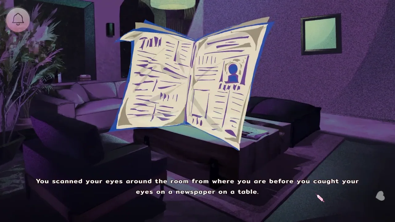 A room inspection scene from a later route