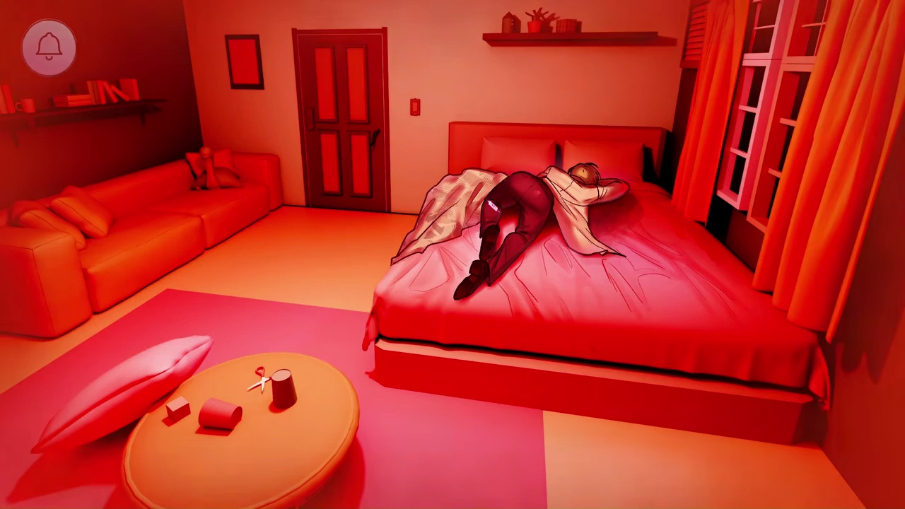 The post-confrontation investigation shows Adrian’s body in the room